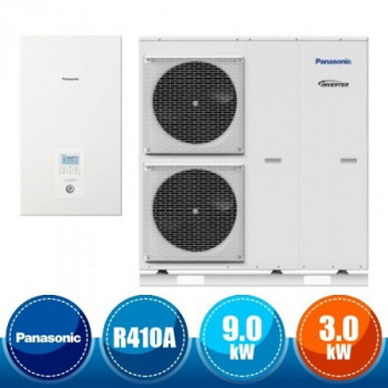 PANASONIC KIT‐WQC09H3E8 WH-UQ09HE8/WH-SQC09H3E8 3 fázisú osztott hőszivattyú 9 KW